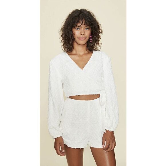 LPA Jess Romper In White Cut Out Detail Size XL NWT $248 (5-14) - Picture 5 of 6
